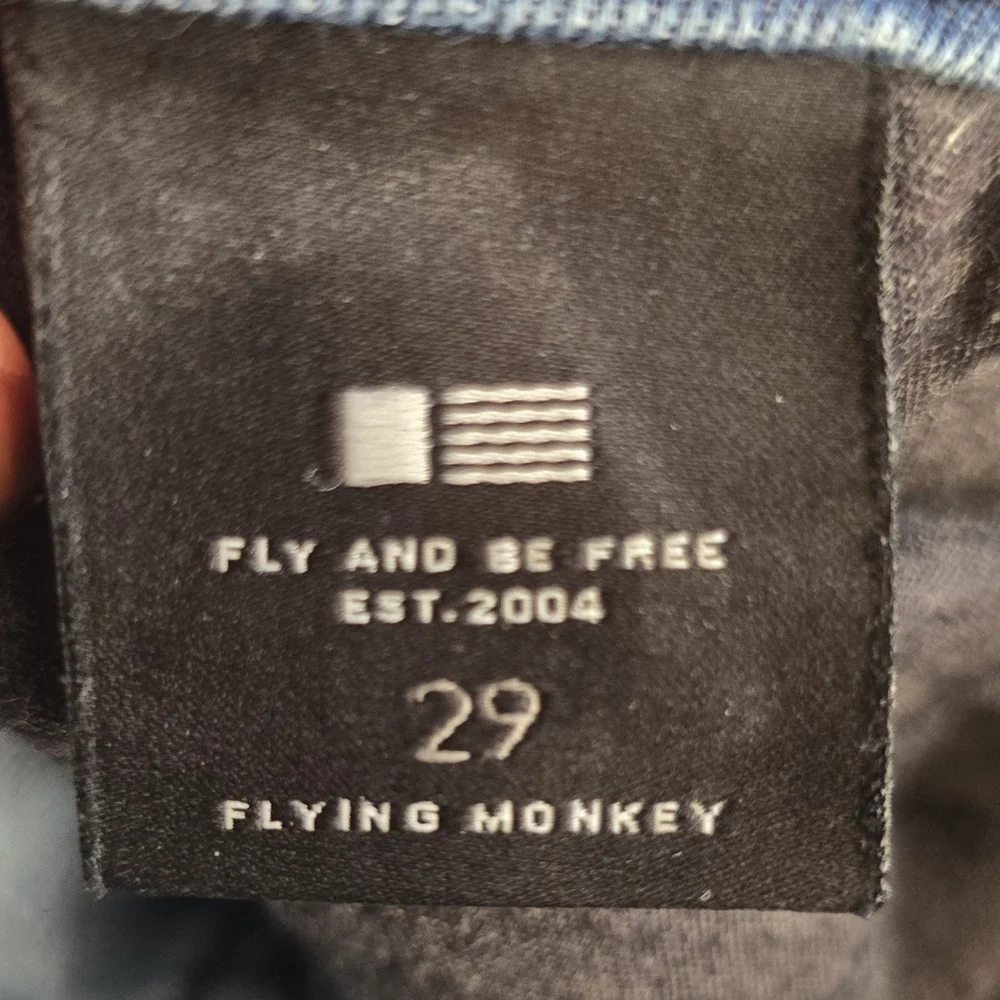 Flying Monkey Low Rise Womens Jeans Size 29 Raw Hem, Distressed - Picture 8 of 8